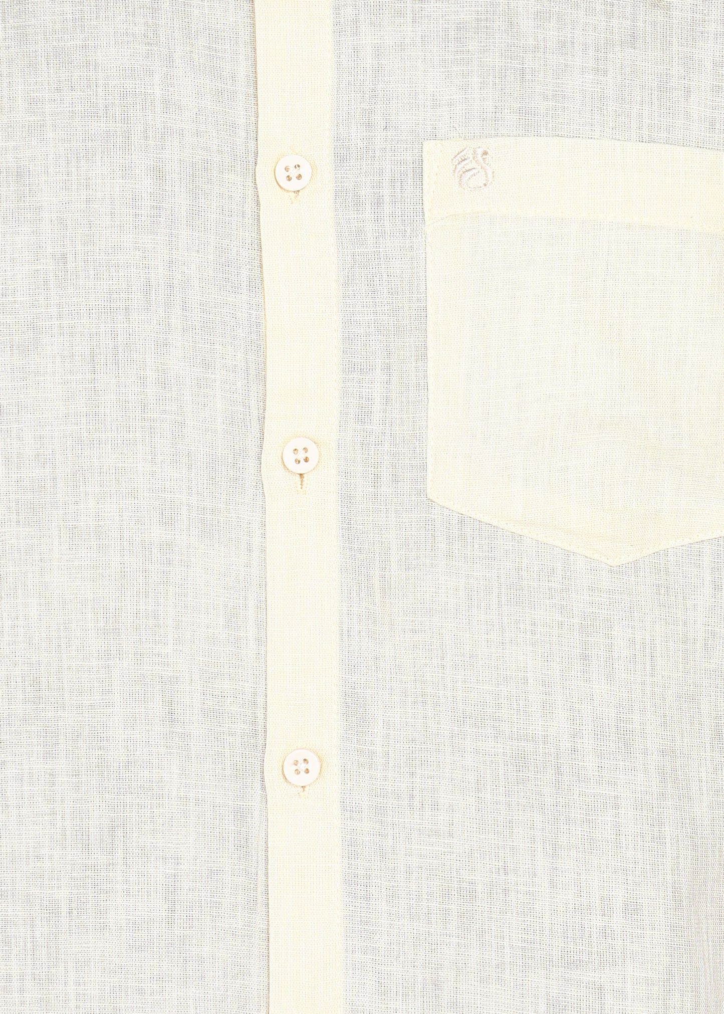 eSiddhi Men Cream Linen Half Sleeve Casual Shirt