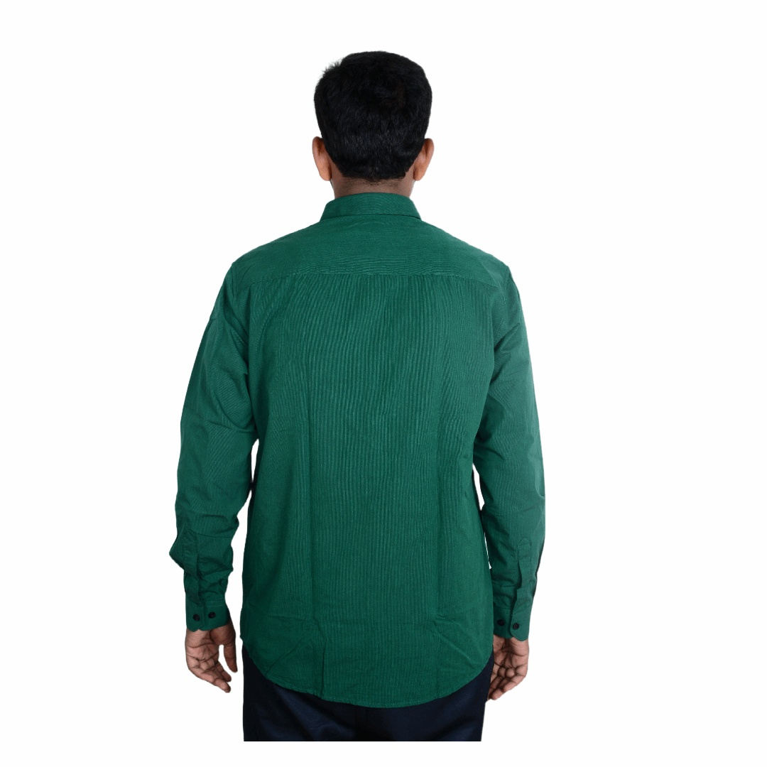 Cotton Regular Full Shirt green full