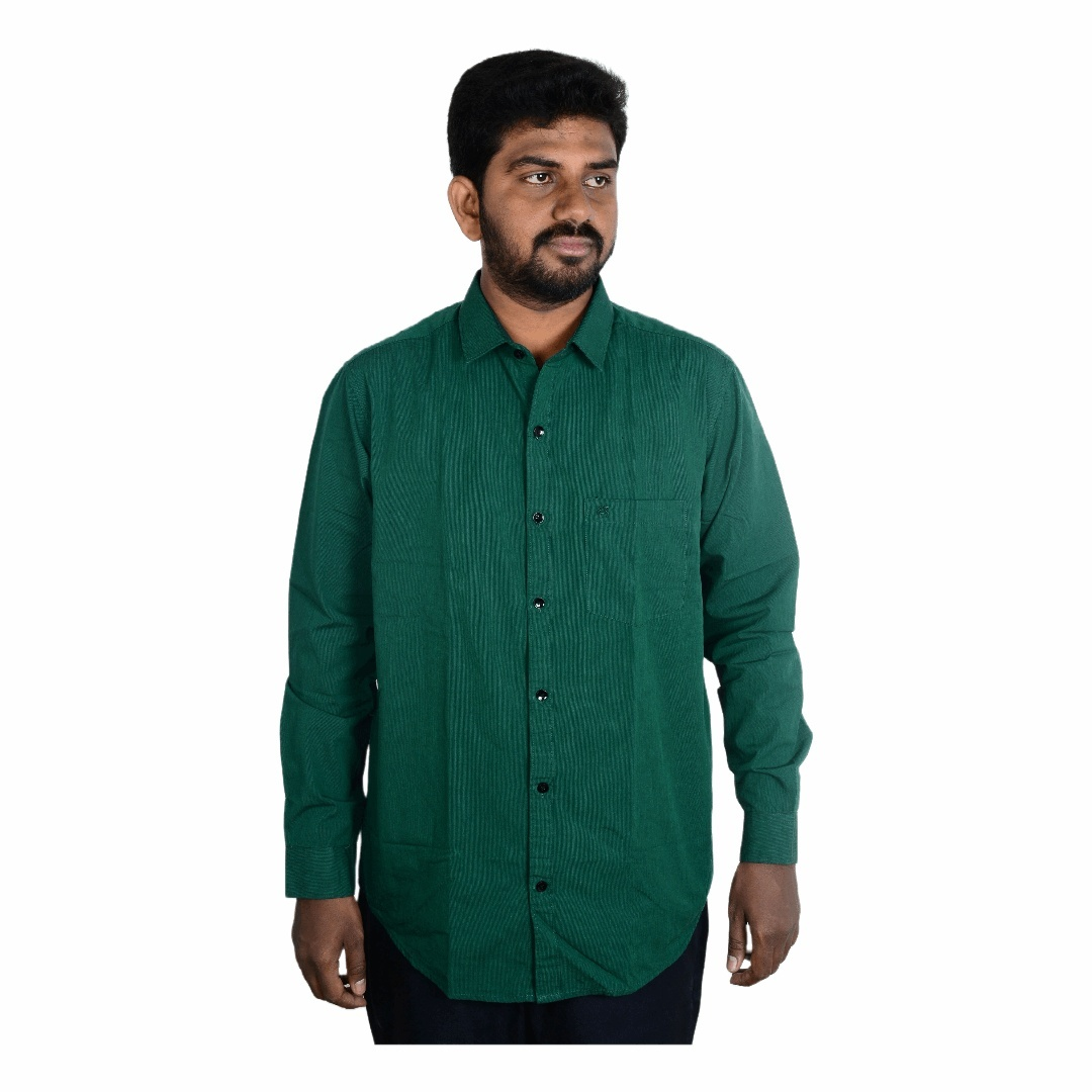 Cotton Regular Full Shirt green full