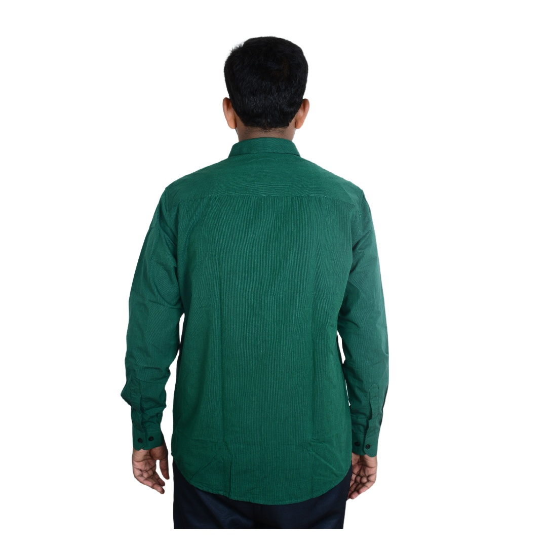 Cotton Regular Full Shirt - Green