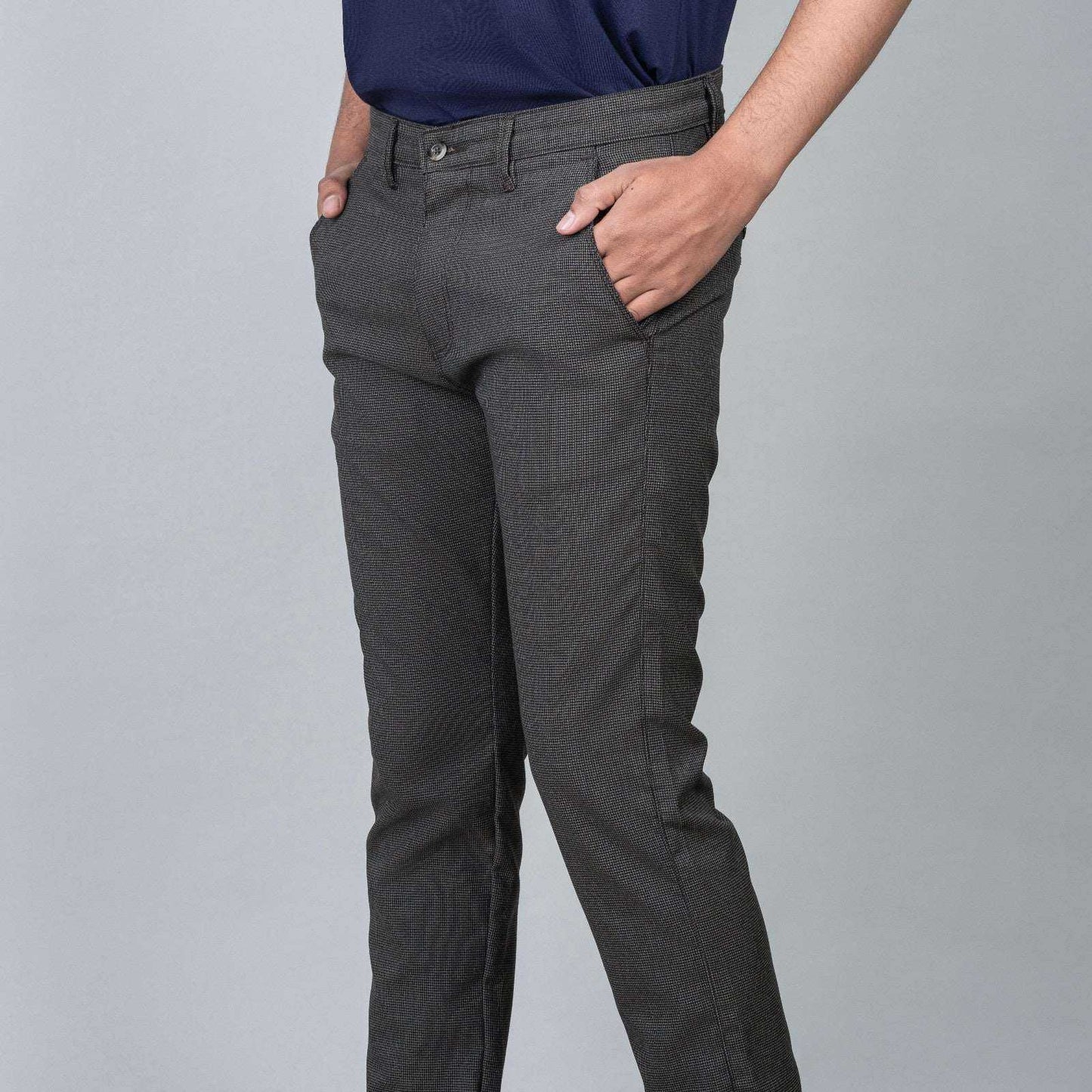 casual cotton pants for men - Brown