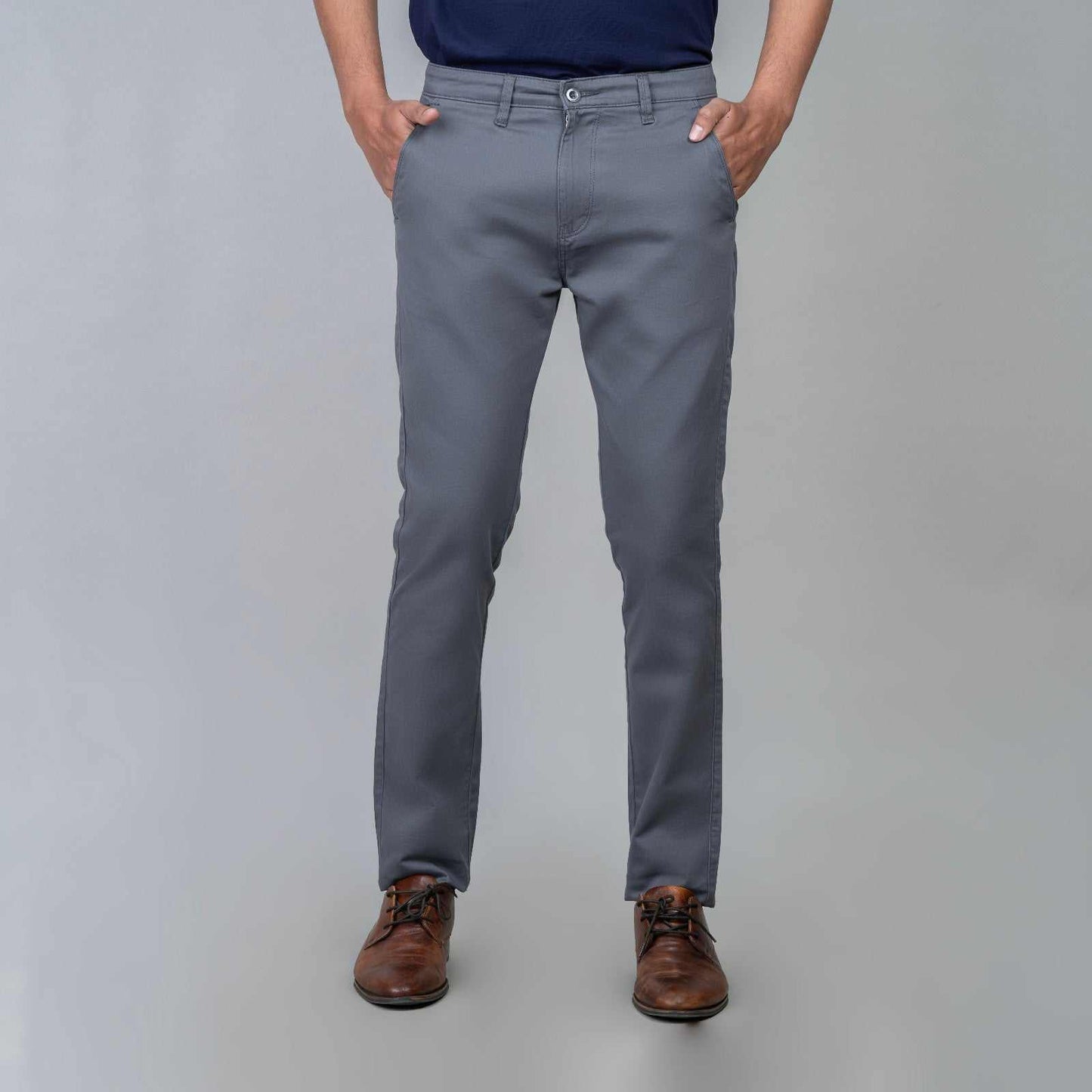 Casual Cotton Pants for Men Grey