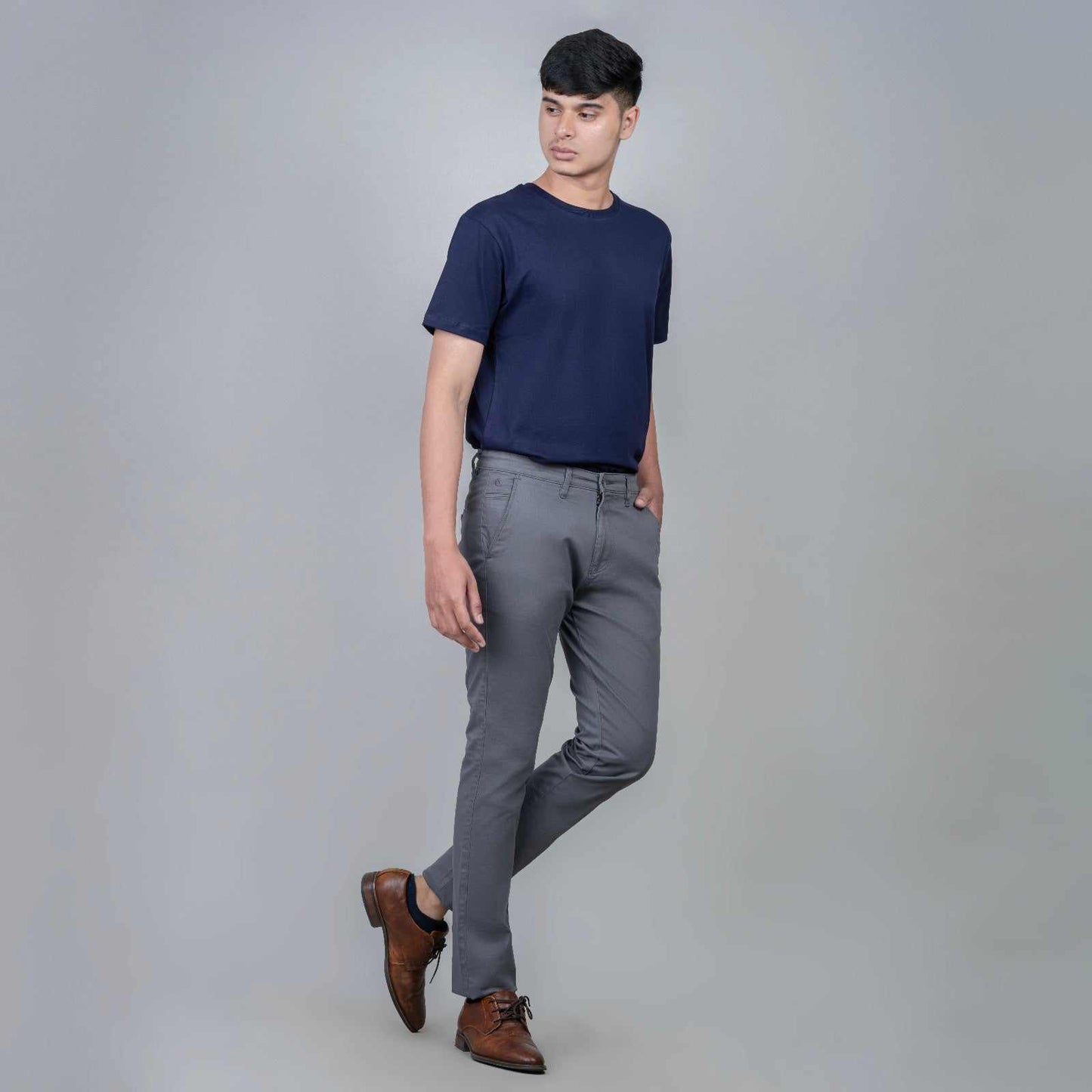 Casual Cotton Pants for Men Grey