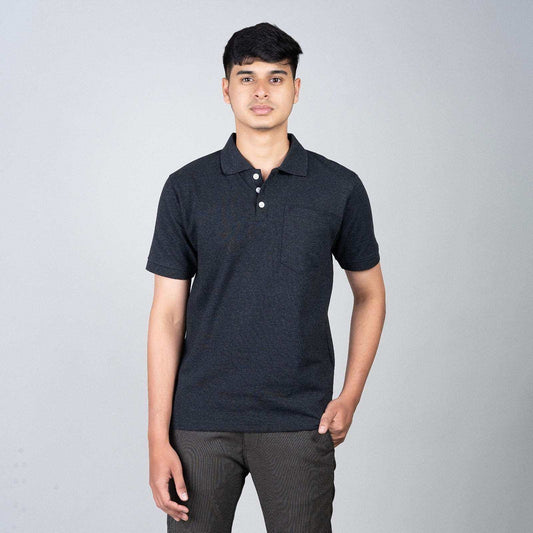 Polo T-shirt with Pocket -Grey