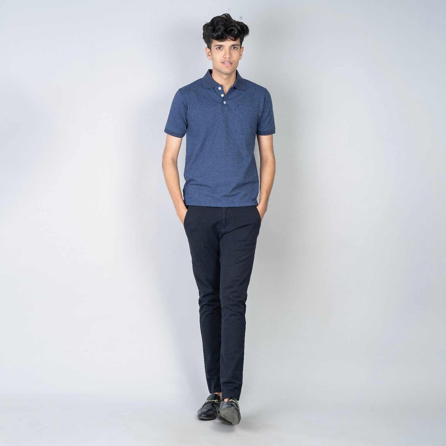 Polo T-shirt with Pocket - Blue