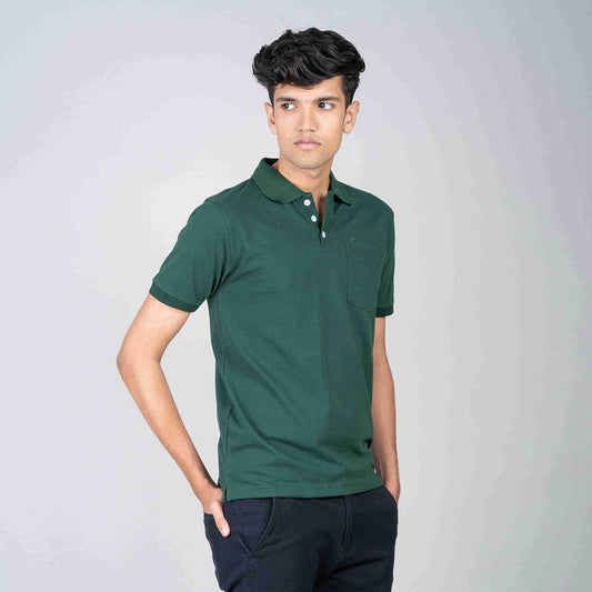 Polo T-shirt with Pocket - Green