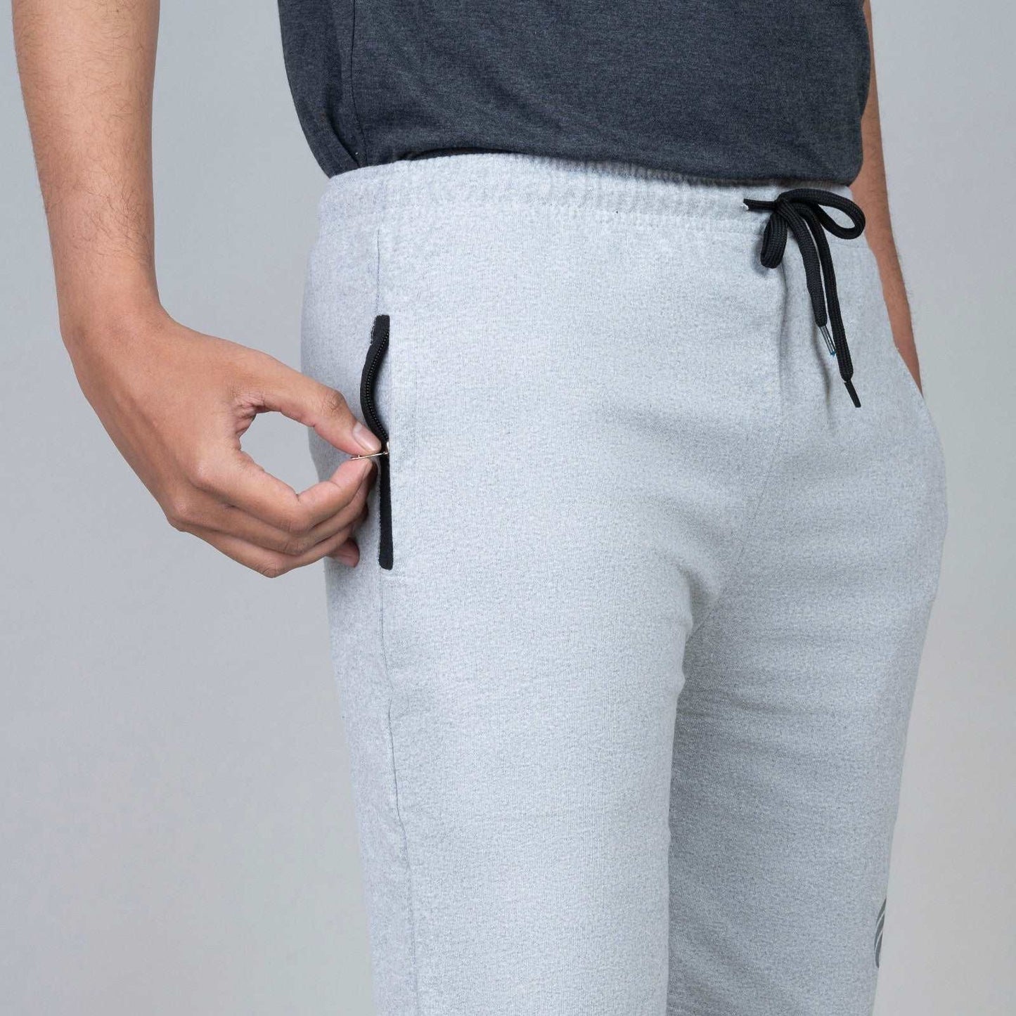 Men cotton shorts - Ash