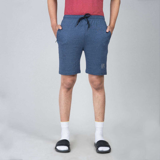 Men cotton shorts - Blue