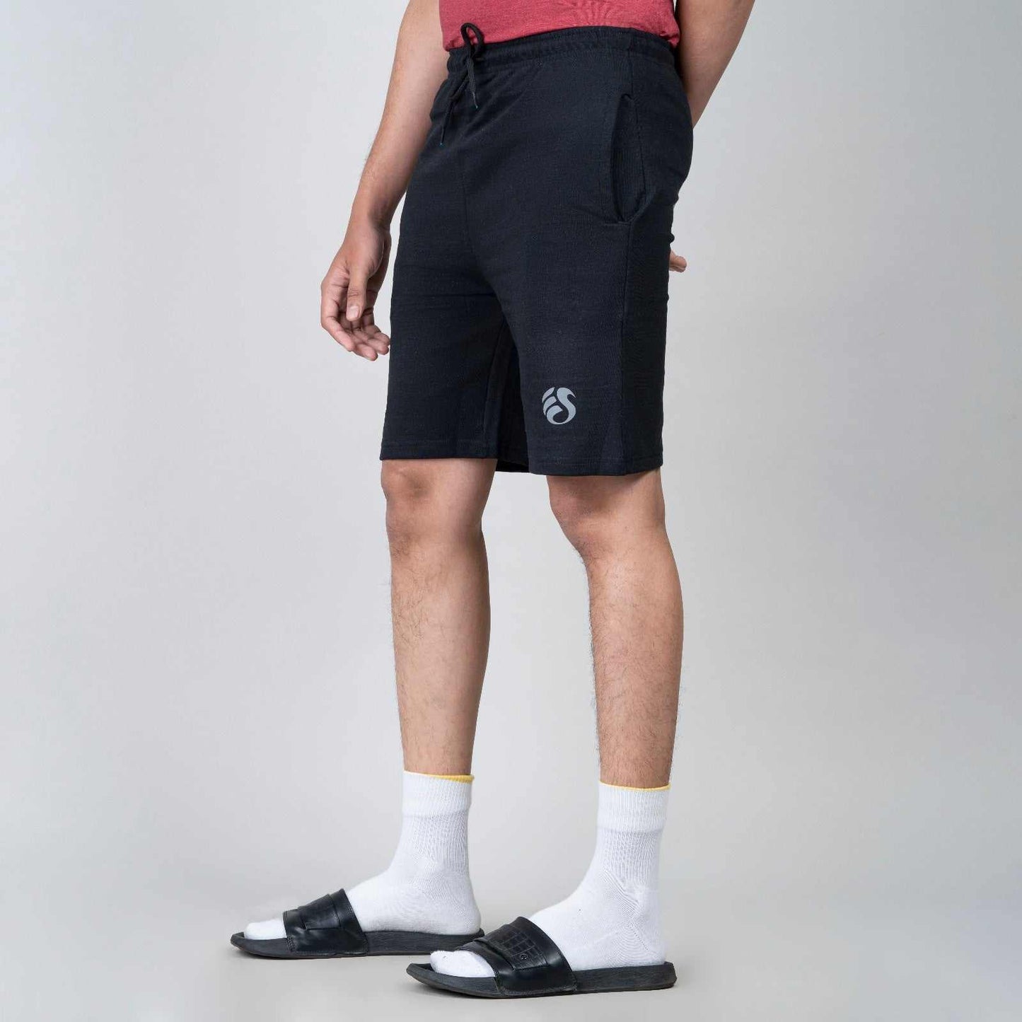 Men cotton shorts - Ink Blue