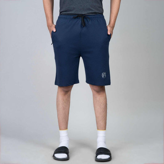 Men cotton shorts - Ink Blue