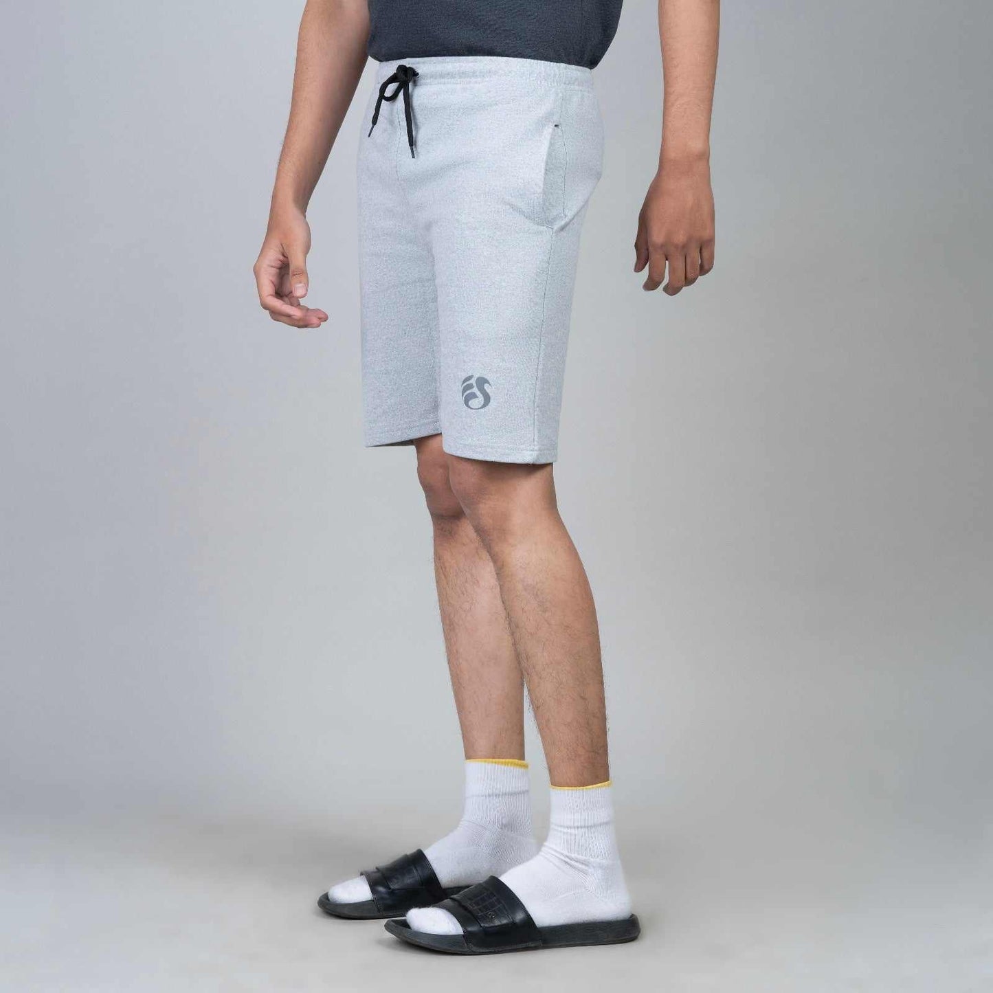 Men cotton shorts - Light Grey