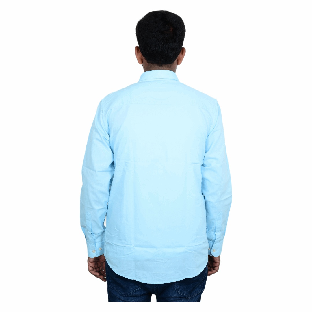 Cotton Regular Full Shirt navy blue full