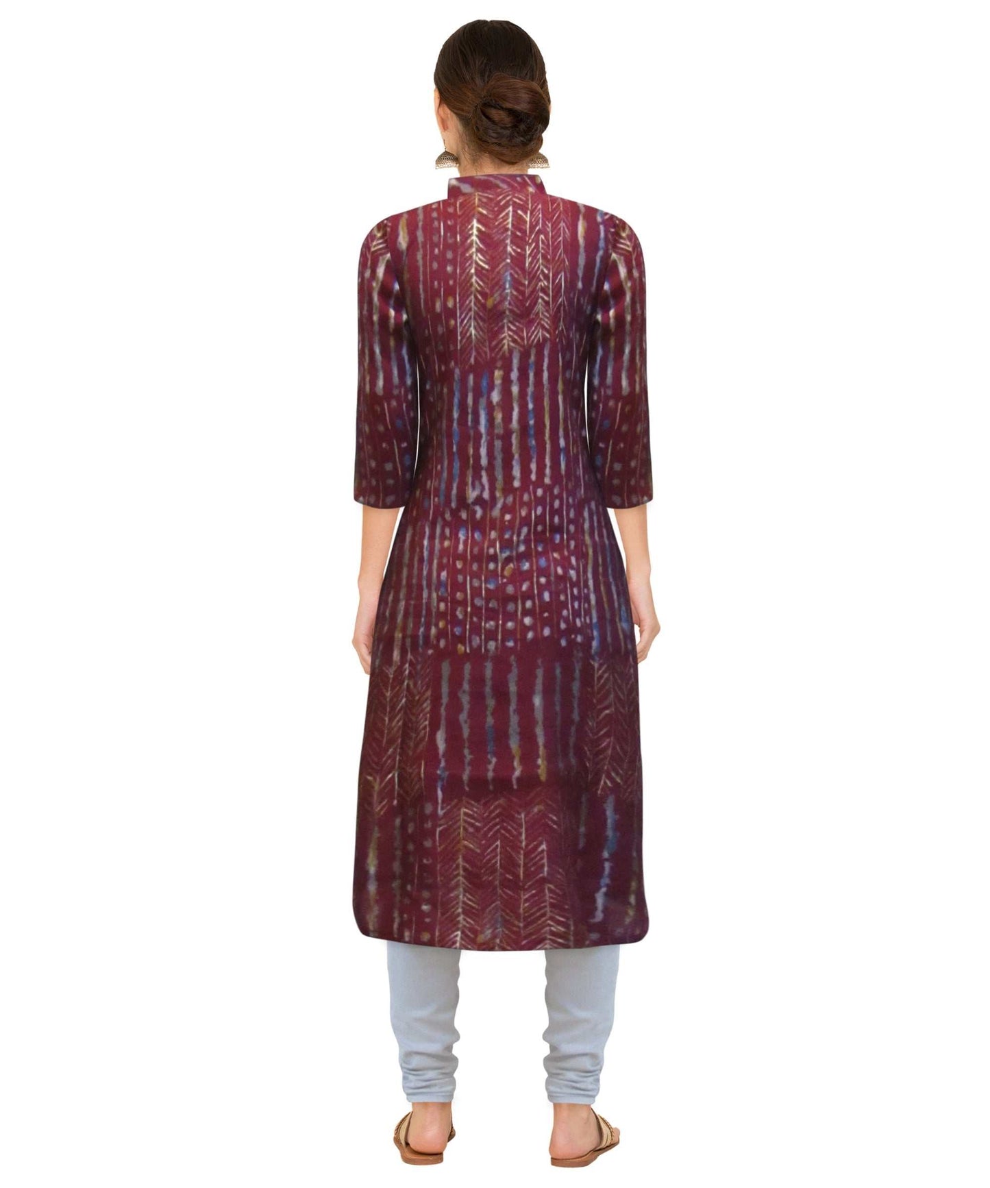 Mandarin Collar Jaipur Cotton Straight Kurti eSiddhi