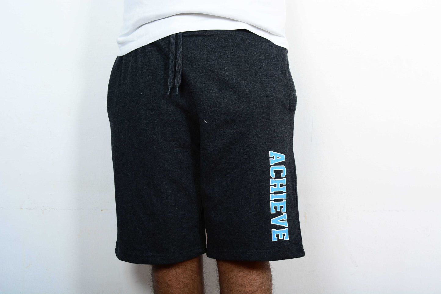Men cotton shorts - Black -Grey