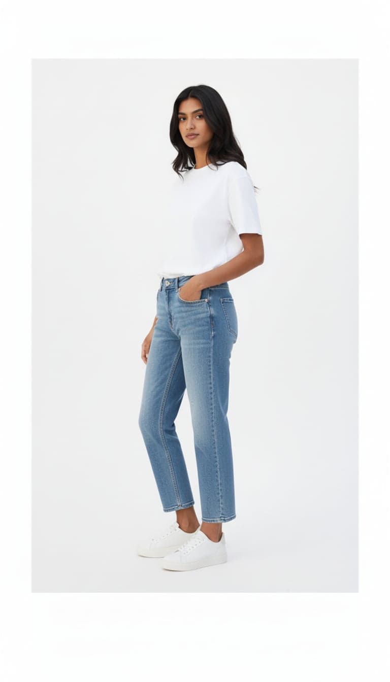 Plain Crop Top - White