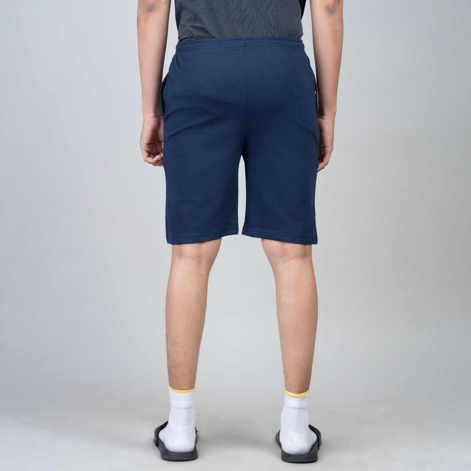 Men cotton shorts - Ink Blue
