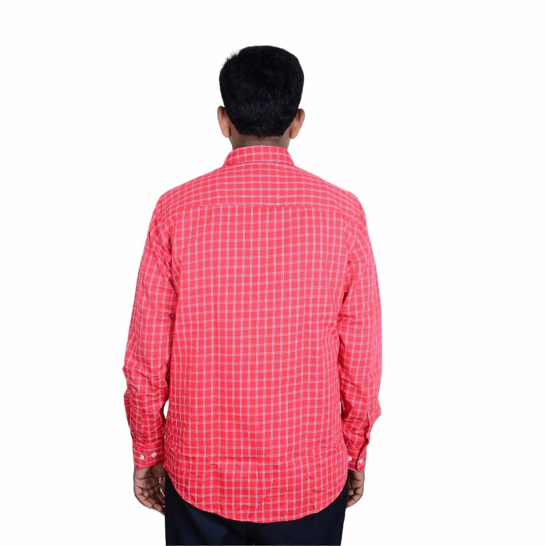 Cotton Regular Full Shirt red full