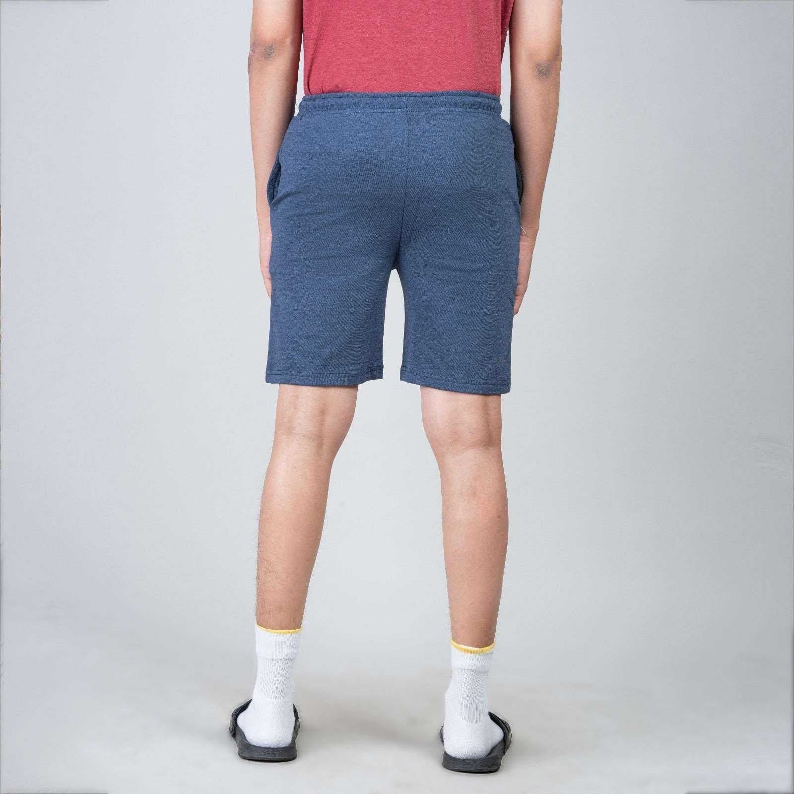 Men cotton shorts - Blue