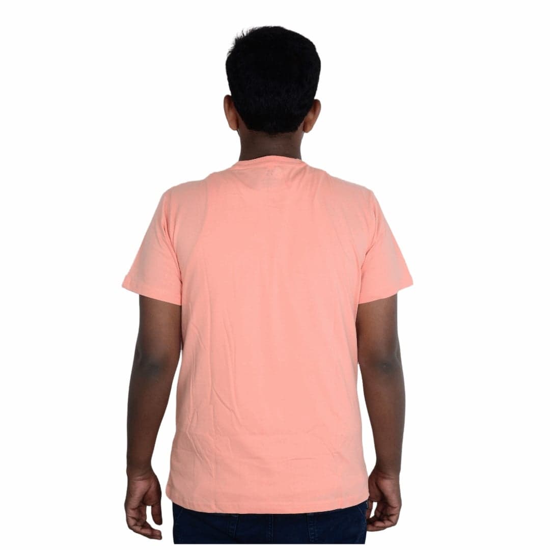 Cotton Slim Round Neck T-Shirt - sunset-printed