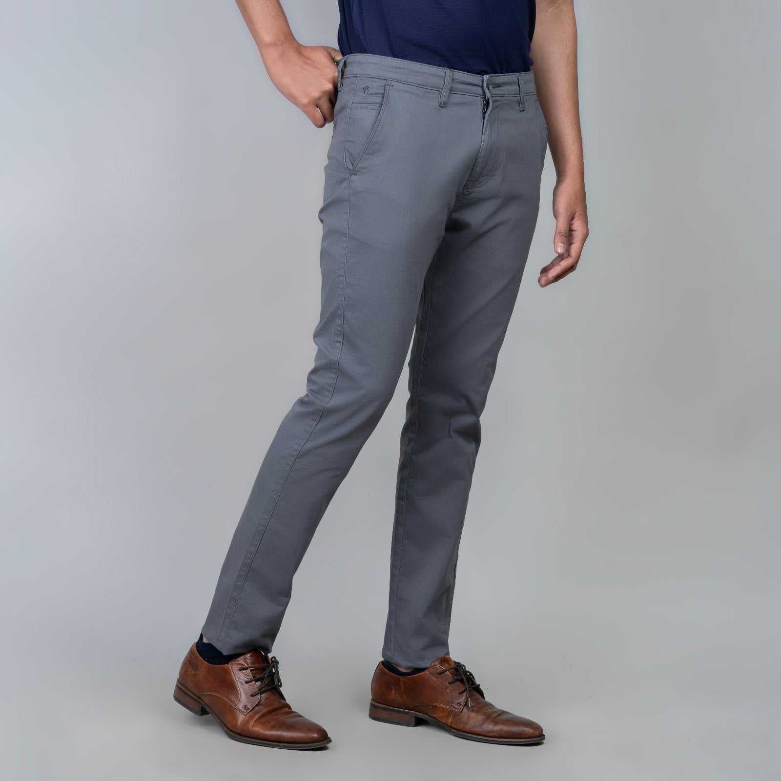 Casual Cotton Pants for Men Grey
