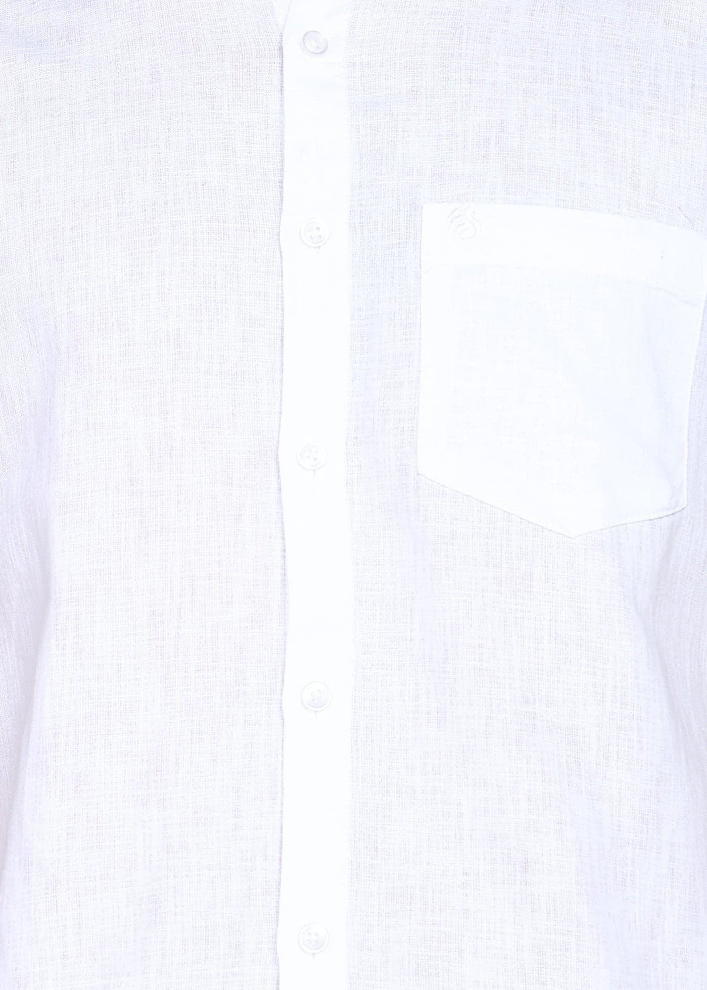 eSiddhi Men White Linen Half Sleeve Casual Shirt