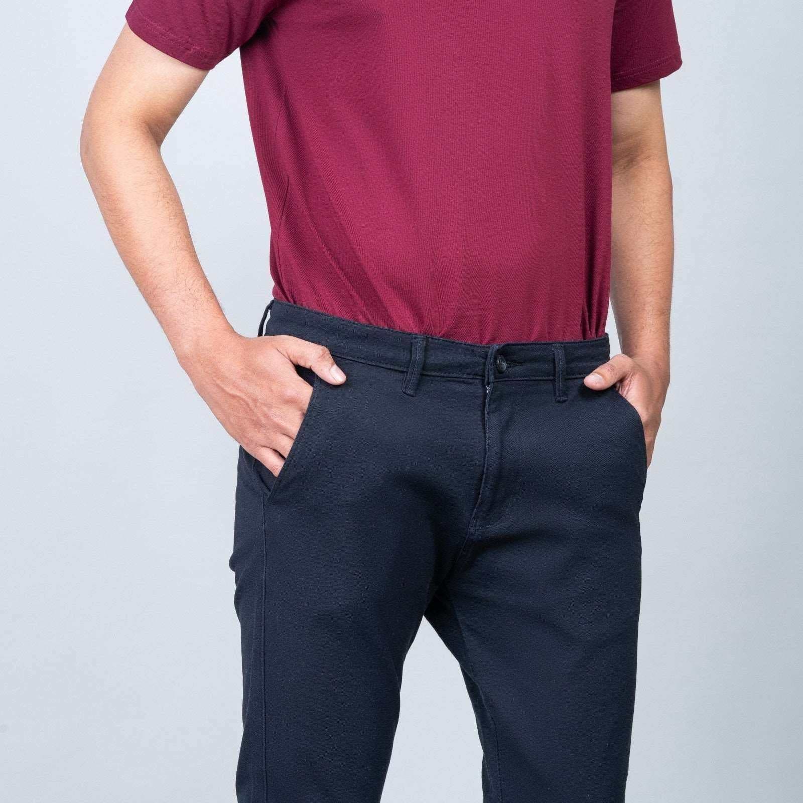 Casual Cotton Pants for Men Black