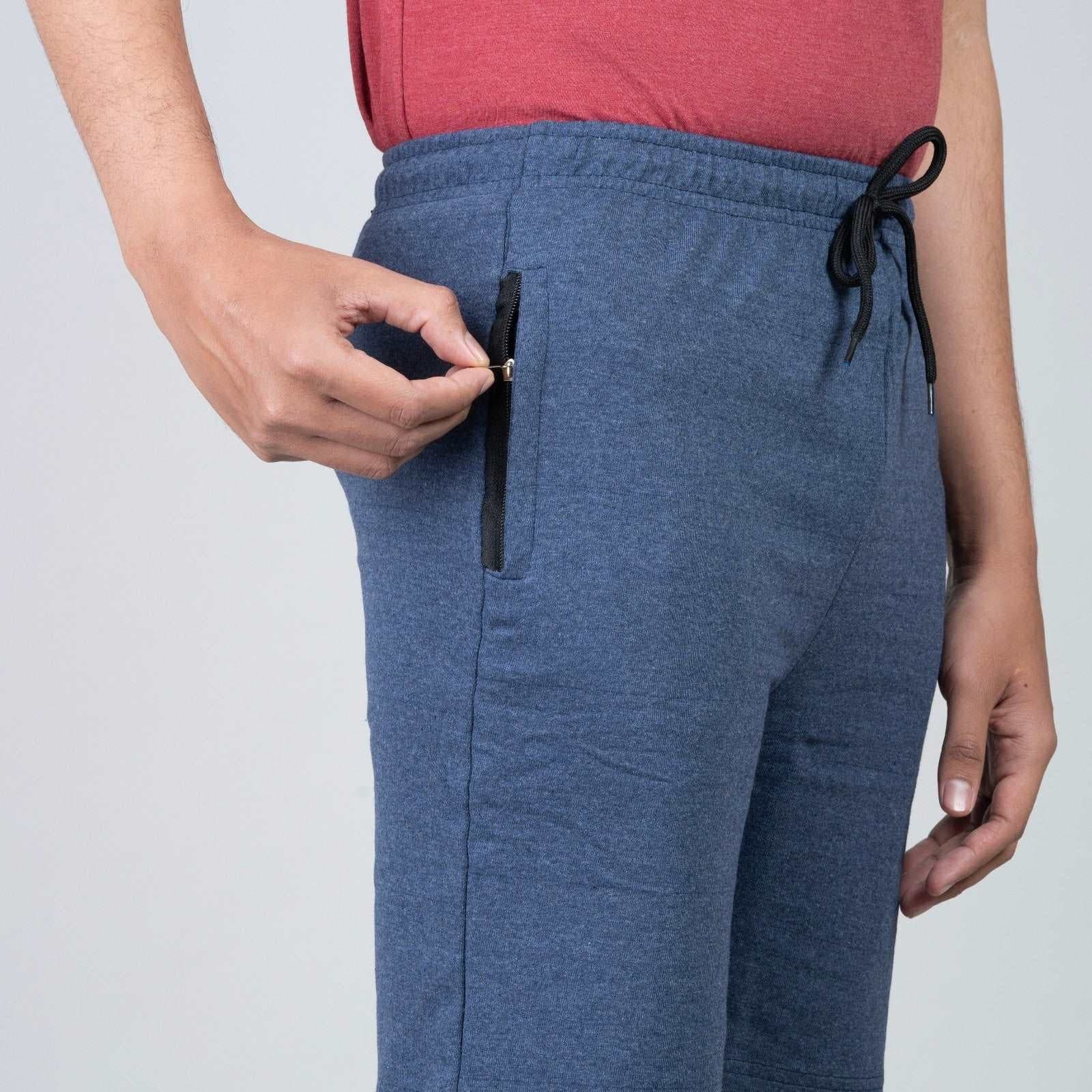 Men cotton shorts - Blue