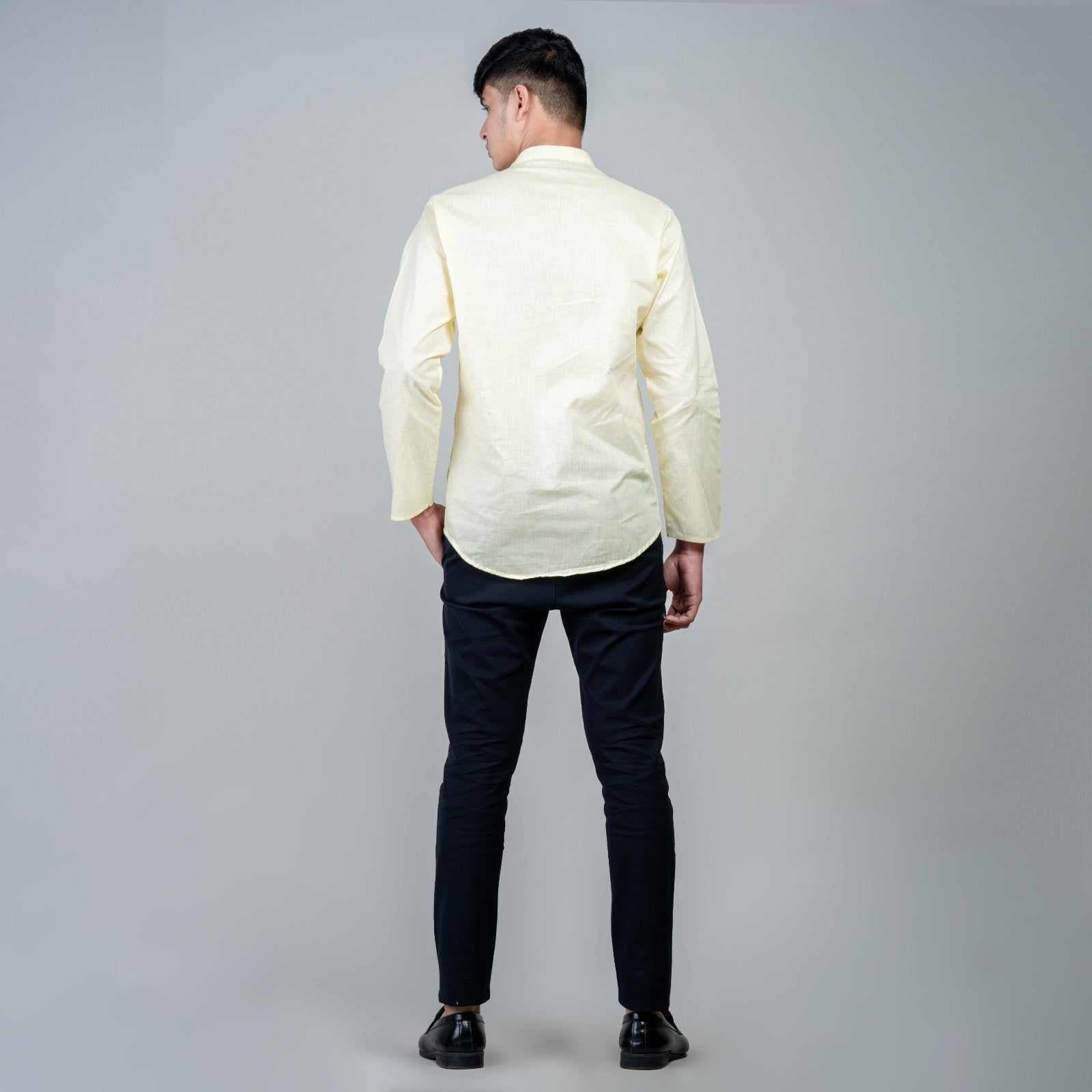 Casual Short Kurta for men -Cream