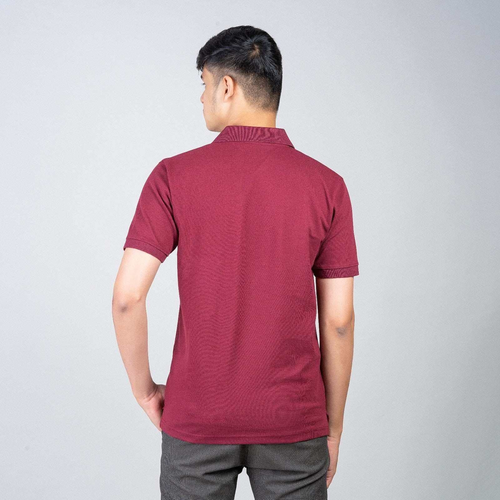 Polo T-shirt with Pocket - Maroon