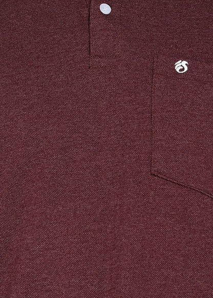 eSiddhi Premium Maroon Melange Polo T-Shirt