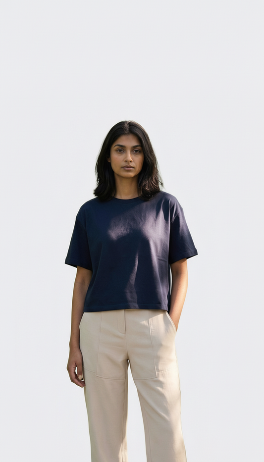 Plain Crop Top - Black