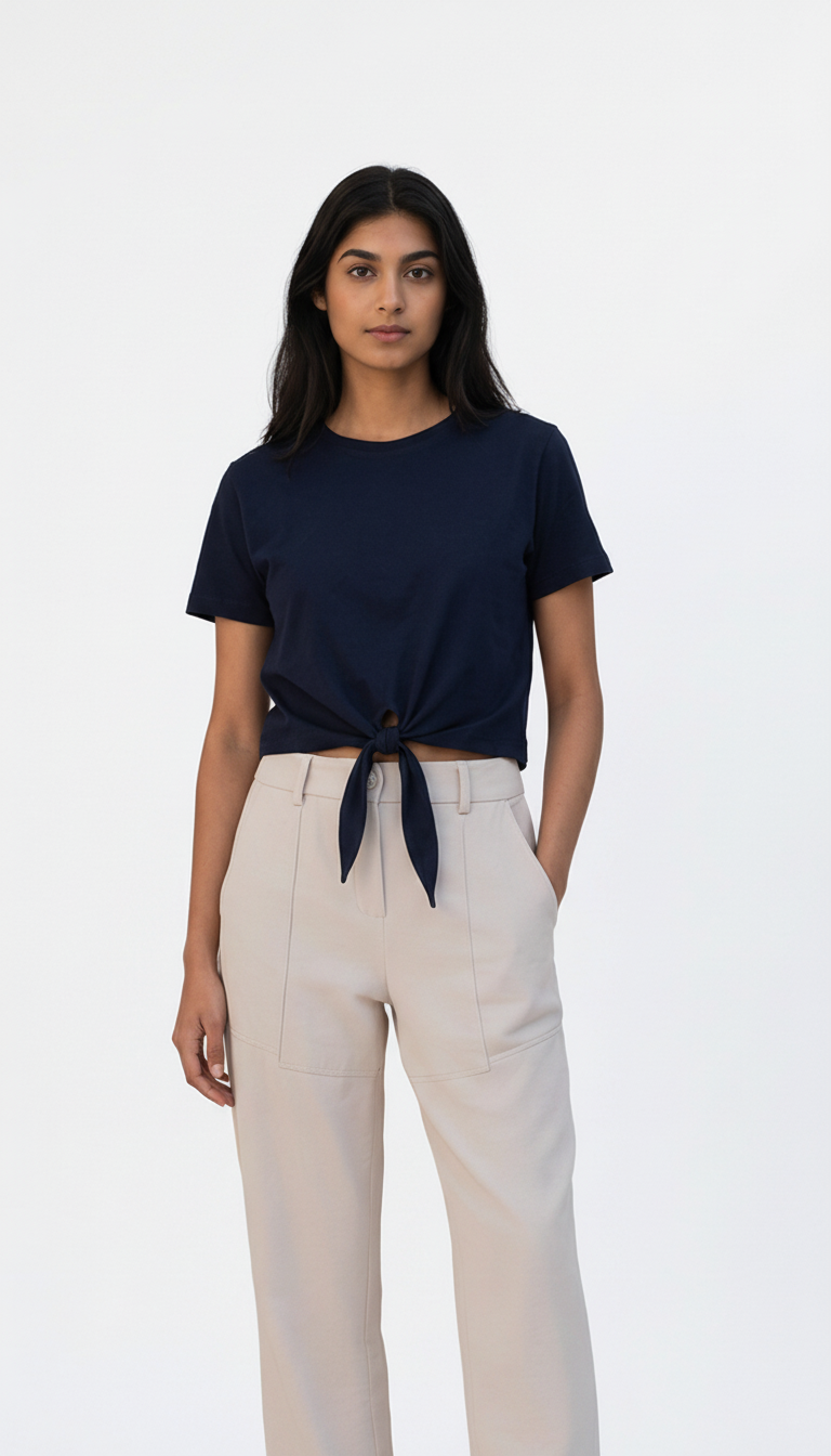 Plain Knot Top - Black