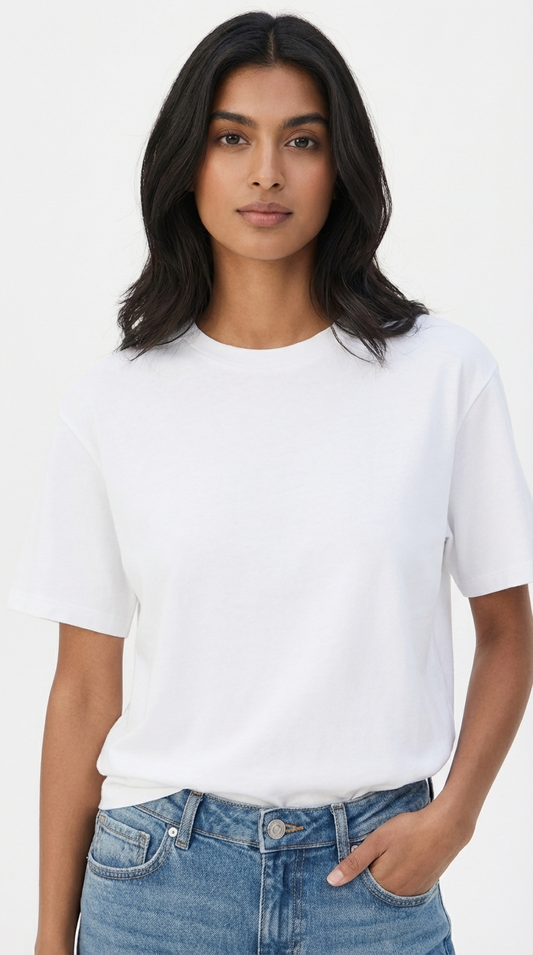 Plain Crop Top - White