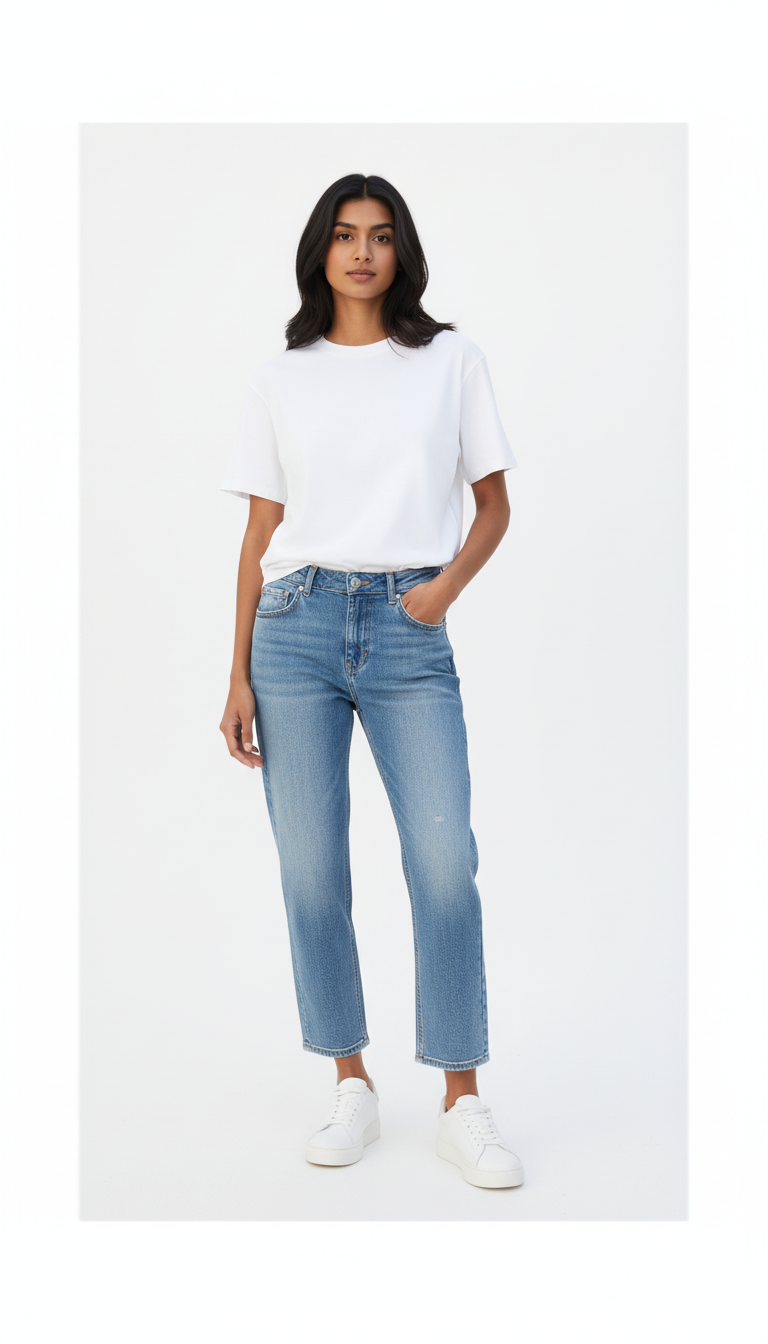 Plain Crop Top - White