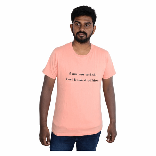 Cotton Slim Round Neck T-Shirt - sunset-printed