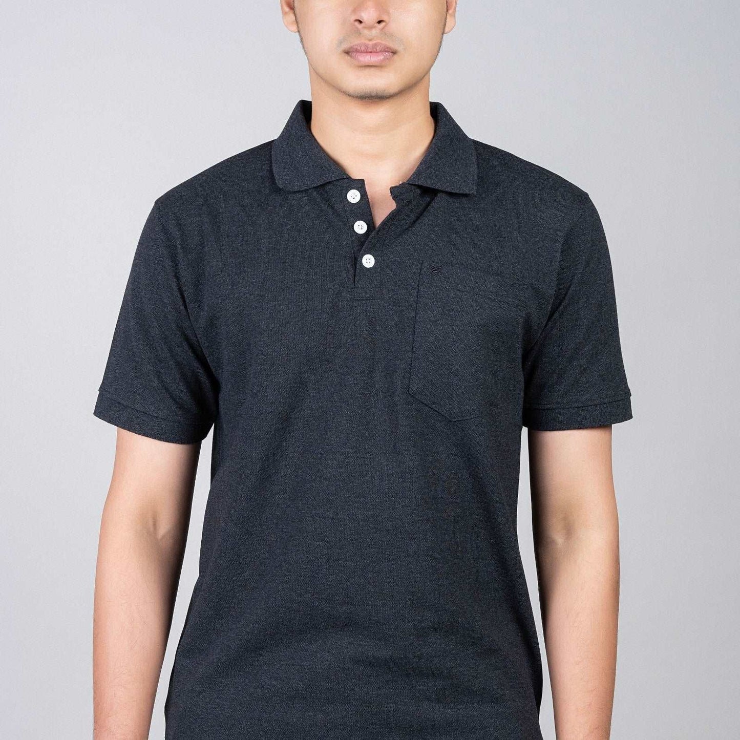 Polo T-shirt with Pocket -Grey