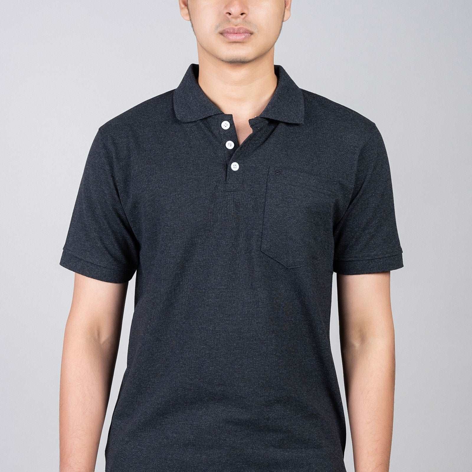 Polo T-shirt with Pocket -Grey