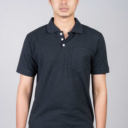 Polo T-shirt with Pocket -Grey