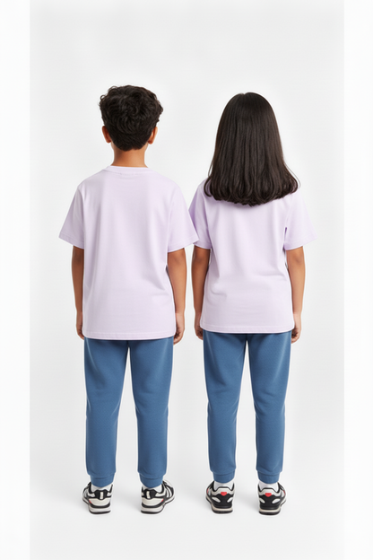 Kids' Unisex Soft Pink Teal T-Shirt