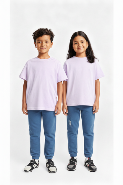 Kids' Unisex Soft Pink Teal T-Shirt