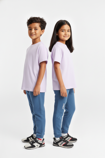 Kids' Unisex Soft Pink Teal T-Shirt