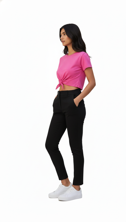 Plain Knot Top - Pink