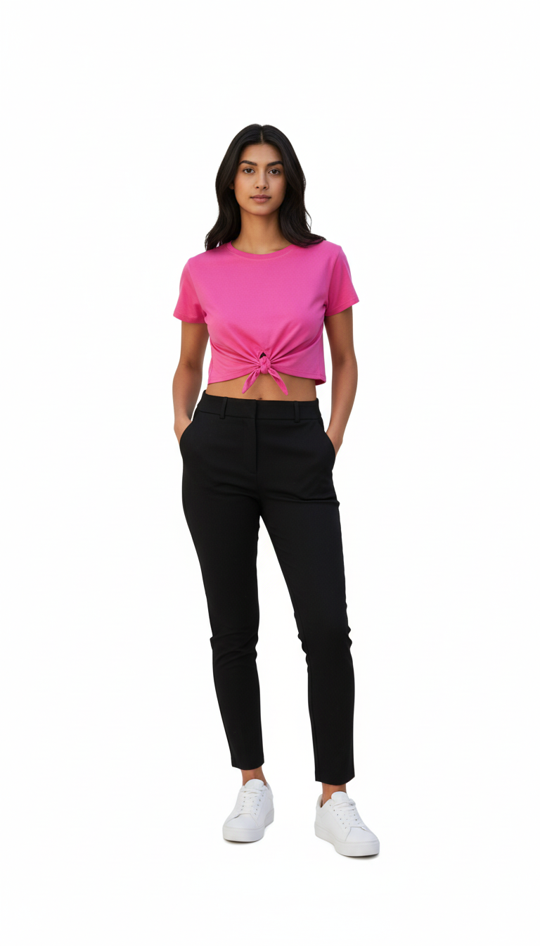 Plain Knot Top - Pink