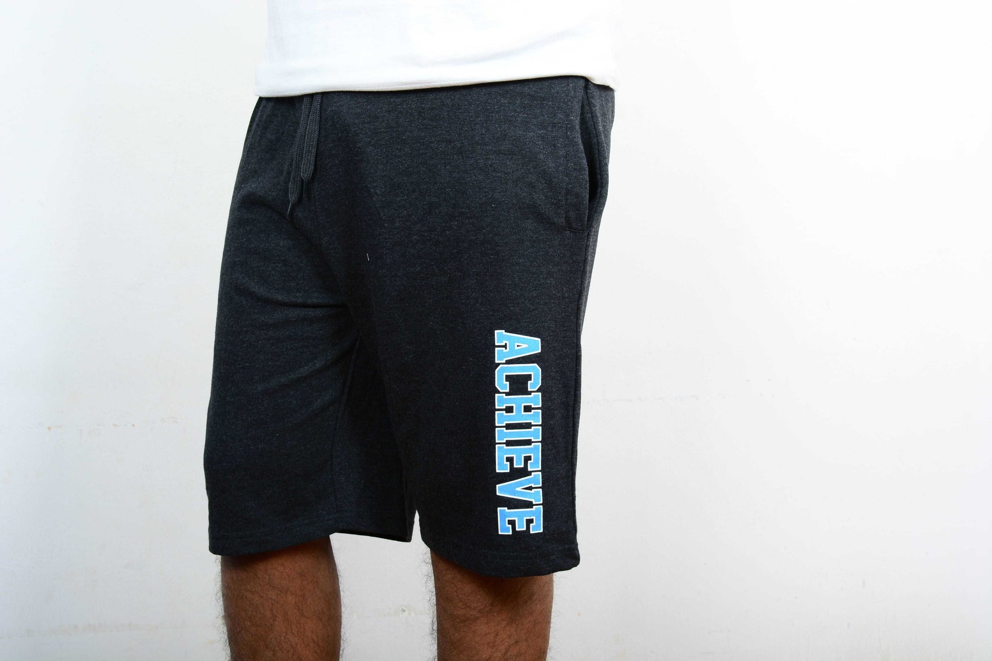 Men cotton shorts - Black -Grey