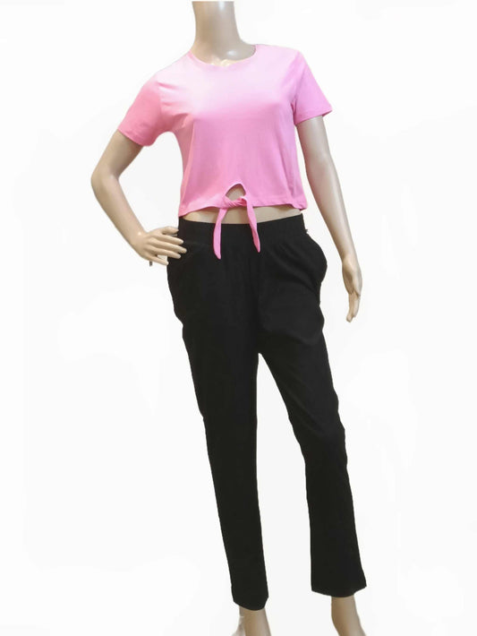 Plain Knot Top - Pink